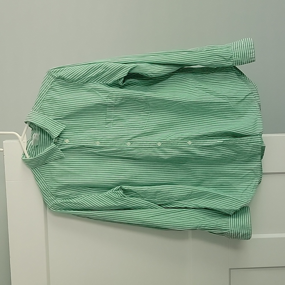 Green/White Striped Shirt